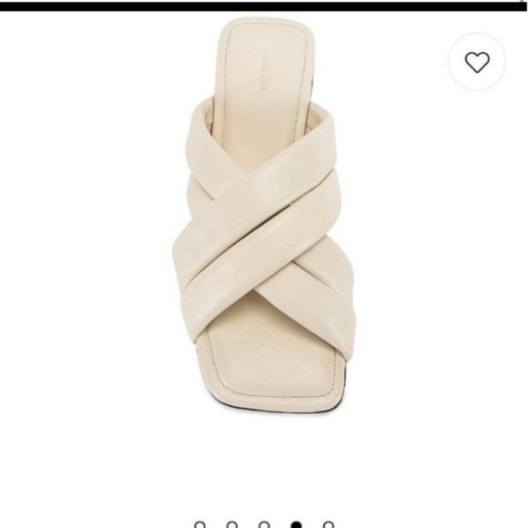 Anine Bing Eve Cream Padded Slide Sandals - Picture 4 of 11